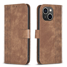 Load image into Gallery viewer, Plaid Embossed Leather Phone Case