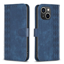 Load image into Gallery viewer, Plaid Embossed Leather Phone Case