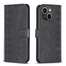 Load image into Gallery viewer, Plaid Embossed Leather Phone Case