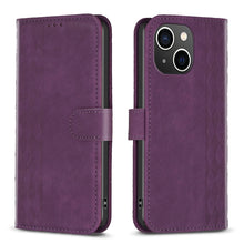 Load image into Gallery viewer, Plaid Embossed Leather Phone Case
