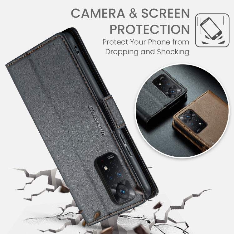 CaseMe 023 Butterfly Buckle Litchi Texture RFID Anti-theft Leather Phone Case, For Xiaomi Redmi Note 11 Pro 5G Global, For Xiaomi Redmi Note 11 4G Global, For Xiaomi 11T / 11T Pro, For Xiaomi Mi 11 Lite, For Xiaomi Mi 10T 5G／10T Pro 5G                 ...