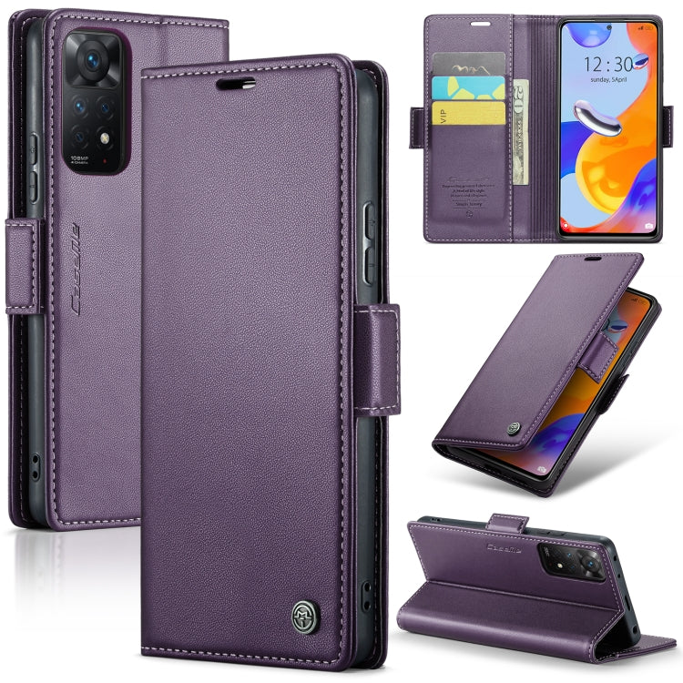 CaseMe 023 Butterfly Buckle Litchi Texture RFID Anti-theft Leather Phone Case, For Xiaomi Redmi Note 11 Pro 5G Global, For Xiaomi Redmi Note 11 4G Global, For Xiaomi 11T / 11T Pro, For Xiaomi Mi 11 Lite, For Xiaomi Mi 10T 5G／10T Pro 5G                 ...