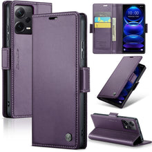 Load image into Gallery viewer, CaseMe 023 Butterfly Buckle Litchi Texture RFID Anti-theft Leather Phone Case, For Xiaomi Redmi Note 13 5G, For Xiaomi Redmi Note 13 Pro+ 5G, For Xiaomi Redmi Note 13 Pro 5G, For Xiaomi Redmi 12 4G／12 5G／Note 12R／POCO M6 Pro 5G, For Xiaomi 13T/13T Pro ...