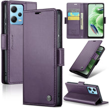 Load image into Gallery viewer, CaseMe 023 Butterfly Buckle Litchi Texture RFID Anti-theft Leather Phone Case, For Xiaomi Poco X5 Pro 5G, For Xiaomi Poco X5 5G, For Xiaomi Redmi 11A/12C, For Xiaomi 13 Lite, For Xiaomi 13 Pro, For Xiaomi 13, For Xiaomi 12T /12T Pro/Redmi K50 Ultra    ...