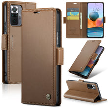 Load image into Gallery viewer, CaseMe 023 Butterfly Buckle Litchi Texture RFID Anti-theft Leather Phone Case, For Xiaomi Redmi Note 11 Pro 5G Global, For Xiaomi Redmi Note 11 4G Global, For Xiaomi 11T / 11T Pro, For Xiaomi Mi 11 Lite, For Xiaomi Redmi Note 10 4G/Note 10S            ...