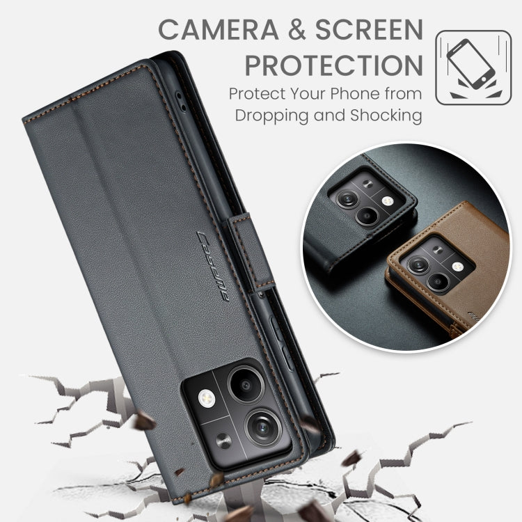 CaseMe 023 Butterfly Buckle Litchi Texture RFID Anti-theft Leather Phone Case, For Xiaomi Redmi Note 13 5G, For Xiaomi Redmi Note 13 Pro+ 5G, For Xiaomi Redmi Note 13 Pro 5G, For Xiaomi Redmi 12 4G／12 5G／Note 12R／POCO M6 Pro 5G, For Xiaomi 13T/13T Pro ...
