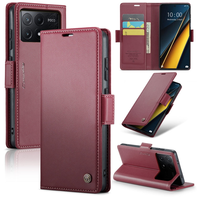 CaseMe 023 Butterfly Buckle Litchi Texture RFID Anti-theft Leather Phone Case, For Xiaomi Redmi Note 13 Pro 4G, For Xiaomi Redmi Note 13 4G, For Xiaomi Redmi 13C 4G / 13C 5G, For Xiaomi Poco C65 4G, For Xiaomi Poco X6 Pro 5G/Redmi K70E 5G              ...