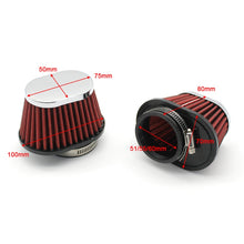 Load image into Gallery viewer, XH-UN073 Mushroom Head Style Car Modified Air Filter Motorcycle Exhaust Filter, 51mm, 55mm, 60mm