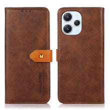 Load image into Gallery viewer, KHAZNEH Dual-color Cowhide Texture Flip Leather Phone Case, For Xiaomi Redmi 12 4G, For Xiaomi Redmi Note 12S 4G