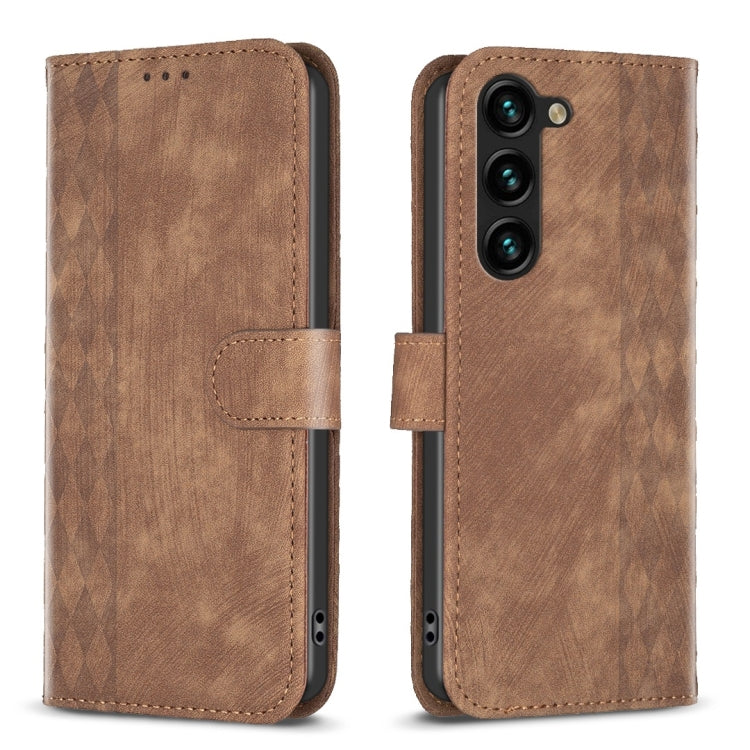 Plaid Embossed Leather Phone Case, For Samsung Galaxy A25 5G, For Samsung Galaxy S23 5G, For Samsung Galaxy A55, For Samsung Galaxy A35, For Samsung Galaxy S24 Ultra 5G, For Samsung Galaxy A15, For Samsung Galaxy S24+ 5G, For Samsung Galaxy S23 FE 5G  ...