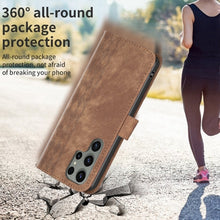 Load image into Gallery viewer, Plaid Embossed Leather Phone Case, For Samsung Galaxy S23 Ultra 5G, For Samsung Galaxy S22 5G, For Samsung Galaxy S22+ 5G, For Samsung Galaxy S22 Ultra 5G, For Samsung Galaxy S21 5G, For Samsung Galaxy S21+ 5G, For Samsung Galaxy S21 Ultra 5G          ...