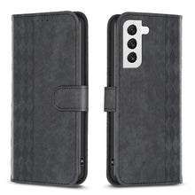 Load image into Gallery viewer, Plaid Embossed Leather Phone Case, For Samsung Galaxy S23 Ultra 5G, For Samsung Galaxy S22 5G, For Samsung Galaxy S22+ 5G, For Samsung Galaxy S22 Ultra 5G, For Samsung Galaxy S21 5G, For Samsung Galaxy S21+ 5G, For Samsung Galaxy S21 Ultra 5G          ...