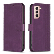 Load image into Gallery viewer, Plaid Embossed Leather Phone Case, For Samsung Galaxy S23 Ultra 5G, For Samsung Galaxy S22 5G, For Samsung Galaxy S22+ 5G, For Samsung Galaxy S22 Ultra 5G, For Samsung Galaxy S21 5G, For Samsung Galaxy S21+ 5G, For Samsung Galaxy S21 Ultra 5G          ...
