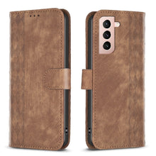 Load image into Gallery viewer, Plaid Embossed Leather Phone Case, For Samsung Galaxy S23 Ultra 5G, For Samsung Galaxy S22 5G, For Samsung Galaxy S22+ 5G, For Samsung Galaxy S22 Ultra 5G, For Samsung Galaxy S21 5G, For Samsung Galaxy S21+ 5G, For Samsung Galaxy S21 Ultra 5G          ...