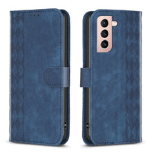 Load image into Gallery viewer, Plaid Embossed Leather Phone Case, For Samsung Galaxy S23 Ultra 5G, For Samsung Galaxy S22 5G, For Samsung Galaxy S22+ 5G, For Samsung Galaxy S22 Ultra 5G, For Samsung Galaxy S21 5G, For Samsung Galaxy S21+ 5G, For Samsung Galaxy S21 Ultra 5G          ...
