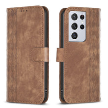 Load image into Gallery viewer, Plaid Embossed Leather Phone Case, For Samsung Galaxy S23 Ultra 5G, For Samsung Galaxy S22 5G, For Samsung Galaxy S22+ 5G, For Samsung Galaxy S22 Ultra 5G, For Samsung Galaxy S21 5G, For Samsung Galaxy S21+ 5G, For Samsung Galaxy S21 Ultra 5G          ...
