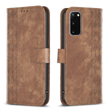 Load image into Gallery viewer, Plaid Embossed Leather Phone Case, For Samsung Galaxy S23 Ultra 5G, For Samsung Galaxy S22 5G, For Samsung Galaxy S22+ 5G, For Samsung Galaxy S22 Ultra 5G, For Samsung Galaxy S21 5G, For Samsung Galaxy S21+ 5G, For Samsung Galaxy S21 Ultra 5G          ...