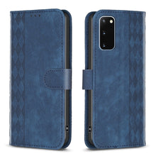 Load image into Gallery viewer, Plaid Embossed Leather Phone Case, For Samsung Galaxy S23 Ultra 5G, For Samsung Galaxy S22 5G, For Samsung Galaxy S22+ 5G, For Samsung Galaxy S22 Ultra 5G, For Samsung Galaxy S21 5G, For Samsung Galaxy S21+ 5G, For Samsung Galaxy S21 Ultra 5G          ...