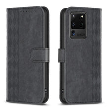 Load image into Gallery viewer, Plaid Embossed Leather Phone Case, For Samsung Galaxy S20+, For Samsung Galaxy S20 FE, For Samsung Galaxy S20 Ultra, For Samsung Galaxy A03s / A02s, For Samsung Galaxy A12, For Samsung Galaxy A13 4G/5G, For Samsung Galaxy A14 4G/5G                     ...