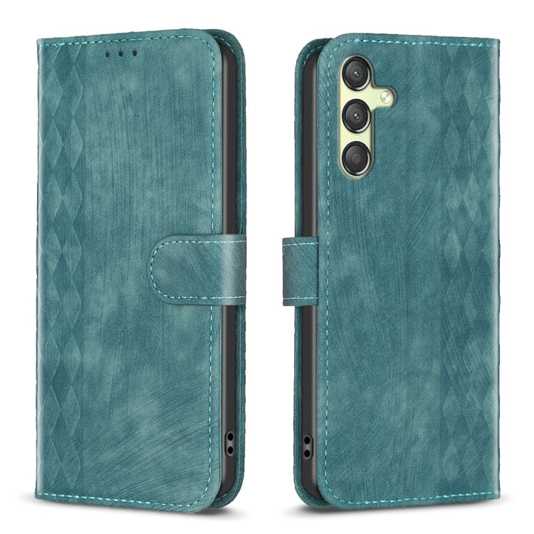 Plaid Embossed Leather Phone Case, For Samsung Galaxy A24 4G, For Samsung Galaxy A31, For Samsung Galaxy A32 4G, For Samsung Galaxy A32 5G, For Samsung Galaxy A33, For Samsung Galaxy A34, For Samsung Galaxy A41, For Samsung Galaxy A42 5G               ...