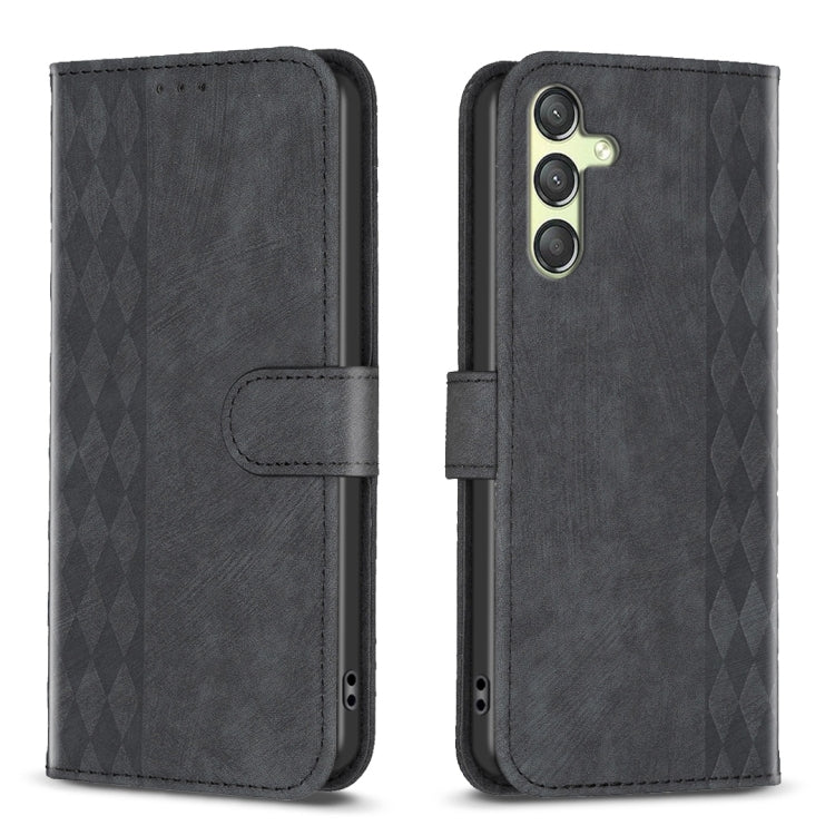 Plaid Embossed Leather Phone Case, For Samsung Galaxy A24 4G, For Samsung Galaxy A31, For Samsung Galaxy A32 4G, For Samsung Galaxy A32 5G, For Samsung Galaxy A33, For Samsung Galaxy A34, For Samsung Galaxy A41, For Samsung Galaxy A42 5G               ...