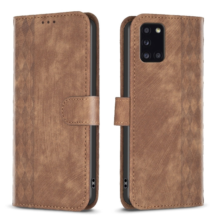 Plaid Embossed Leather Phone Case, For Samsung Galaxy A24 4G, For Samsung Galaxy A31, For Samsung Galaxy A32 4G, For Samsung Galaxy A32 5G, For Samsung Galaxy A33, For Samsung Galaxy A34, For Samsung Galaxy A41, For Samsung Galaxy A42 5G               ...