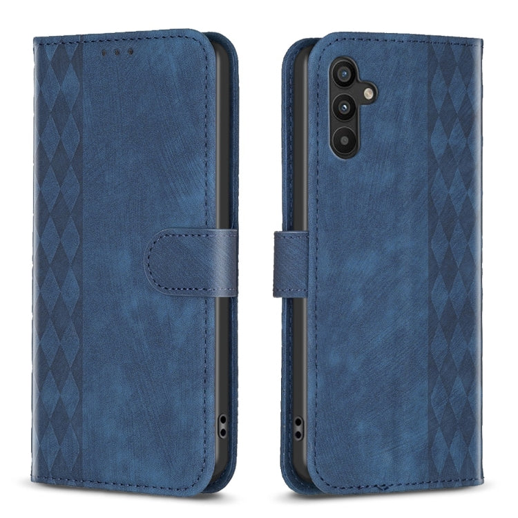 Plaid Embossed Leather Phone Case, For Samsung Galaxy A24 4G, For Samsung Galaxy A31, For Samsung Galaxy A32 4G, For Samsung Galaxy A32 5G, For Samsung Galaxy A33, For Samsung Galaxy A34, For Samsung Galaxy A41, For Samsung Galaxy A42 5G               ...