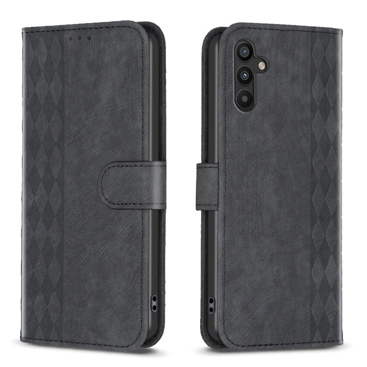 Plaid Embossed Leather Phone Case, For Samsung Galaxy A24 4G, For Samsung Galaxy A31, For Samsung Galaxy A32 4G, For Samsung Galaxy A32 5G, For Samsung Galaxy A33, For Samsung Galaxy A34, For Samsung Galaxy A41, For Samsung Galaxy A42 5G               ...
