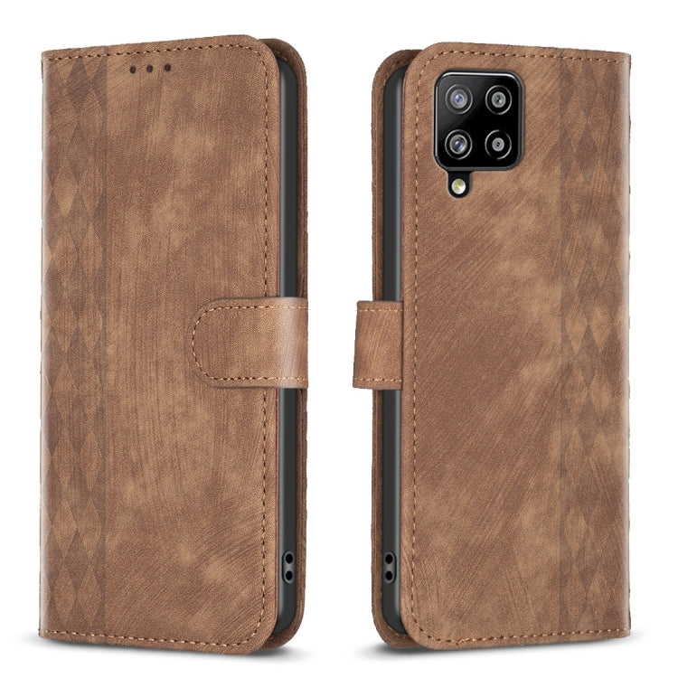Plaid Embossed Leather Phone Case, For Samsung Galaxy A24 4G, For Samsung Galaxy A31, For Samsung Galaxy A32 4G, For Samsung Galaxy A32 5G, For Samsung Galaxy A33, For Samsung Galaxy A34, For Samsung Galaxy A41, For Samsung Galaxy A42 5G               ...