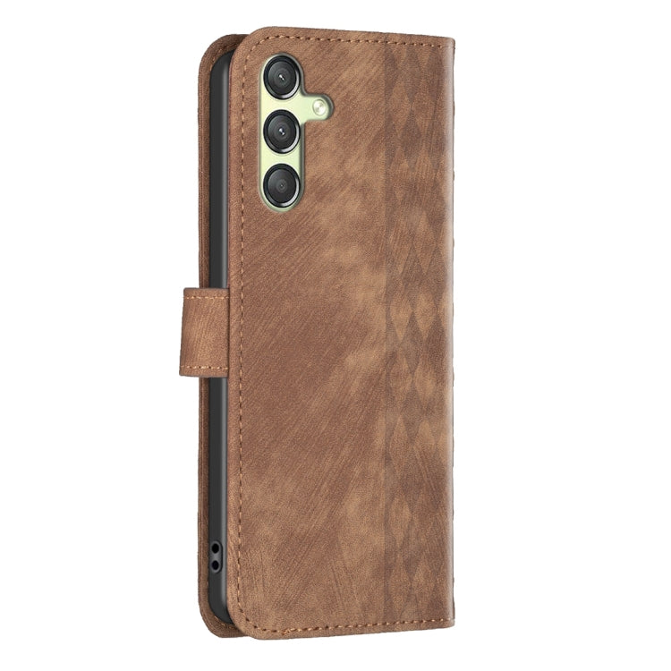 Plaid Embossed Leather Phone Case, For Samsung Galaxy A25 5G, For Samsung Galaxy S23 5G, For Samsung Galaxy A55, For Samsung Galaxy A35, For Samsung Galaxy S24 Ultra 5G, For Samsung Galaxy A15, For Samsung Galaxy S24+ 5G, For Samsung Galaxy S23 FE 5G  ...