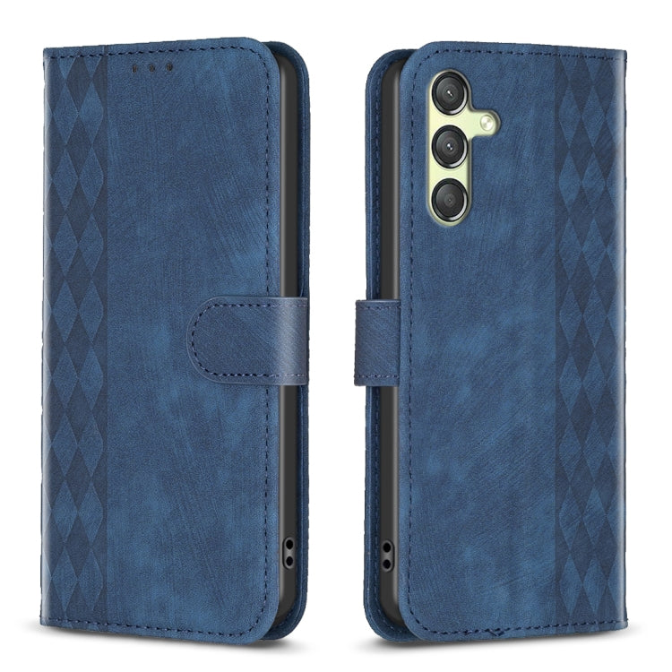 Plaid Embossed Leather Phone Case, For Samsung Galaxy A25 5G, For Samsung Galaxy S23 5G, For Samsung Galaxy A55, For Samsung Galaxy A35, For Samsung Galaxy S24 Ultra 5G, For Samsung Galaxy A15, For Samsung Galaxy S24+ 5G, For Samsung Galaxy S23 FE 5G  ...