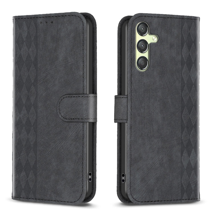 Plaid Embossed Leather Phone Case, For Samsung Galaxy A25 5G, For Samsung Galaxy S23 5G, For Samsung Galaxy A55, For Samsung Galaxy A35, For Samsung Galaxy S24 Ultra 5G, For Samsung Galaxy A15, For Samsung Galaxy S24+ 5G, For Samsung Galaxy S23 FE 5G  ...