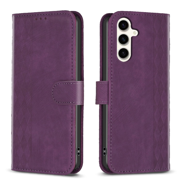Plaid Embossed Leather Phone Case, For Samsung Galaxy A25 5G, For Samsung Galaxy S23 5G, For Samsung Galaxy A55, For Samsung Galaxy A35, For Samsung Galaxy S24 Ultra 5G, For Samsung Galaxy A15, For Samsung Galaxy S24+ 5G, For Samsung Galaxy S23 FE 5G  ...