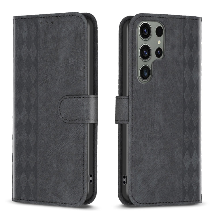 Plaid Embossed Leather Phone Case, For Samsung Galaxy A25 5G, For Samsung Galaxy S23 5G, For Samsung Galaxy A55, For Samsung Galaxy A35, For Samsung Galaxy S24 Ultra 5G, For Samsung Galaxy A15, For Samsung Galaxy S24+ 5G, For Samsung Galaxy S23 FE 5G  ...