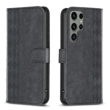 Load image into Gallery viewer, Plaid Embossed Leather Phone Case, For Samsung Galaxy A25 5G, For Samsung Galaxy S23 5G, For Samsung Galaxy A55, For Samsung Galaxy A35, For Samsung Galaxy S24 Ultra 5G, For Samsung Galaxy A15, For Samsung Galaxy S24+ 5G, For Samsung Galaxy S23 FE 5G  ...