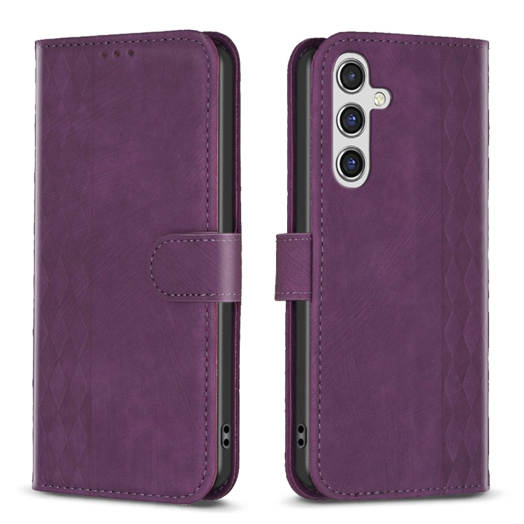 Plaid Embossed Leather Phone Case, For Samsung Galaxy A25 5G, For Samsung Galaxy S23 5G, For Samsung Galaxy A55, For Samsung Galaxy A35, For Samsung Galaxy S24 Ultra 5G, For Samsung Galaxy A15, For Samsung Galaxy S24+ 5G, For Samsung Galaxy S23 FE 5G  ...