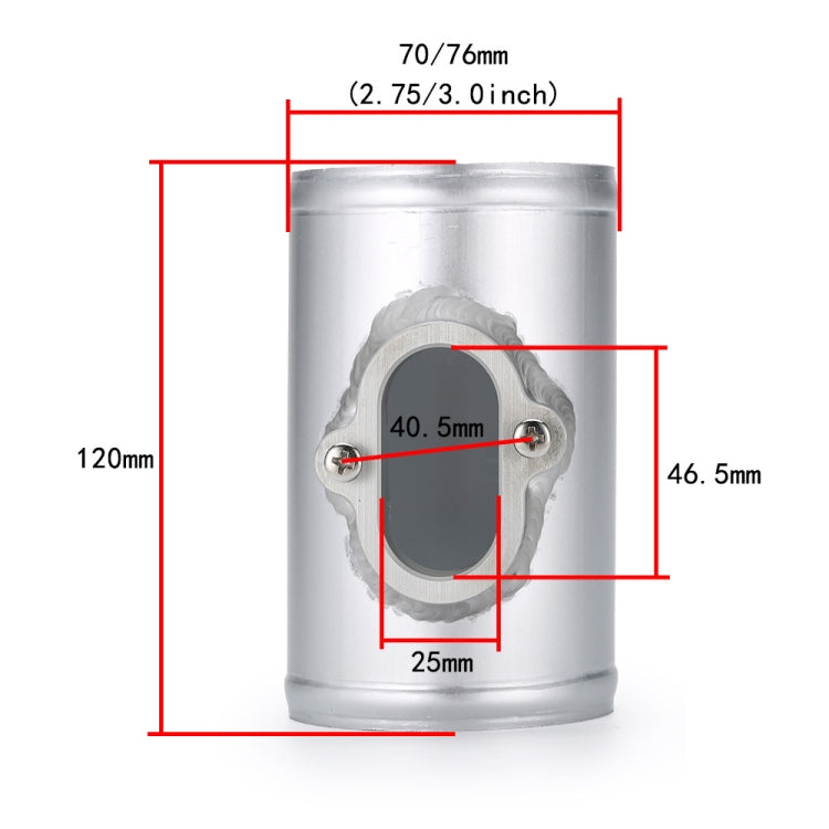 XH-UN610 Car Modified Engine Air Flow Meter Flange Intake Sensor Base for Chevrolet / Buick, 70mm, 76mm