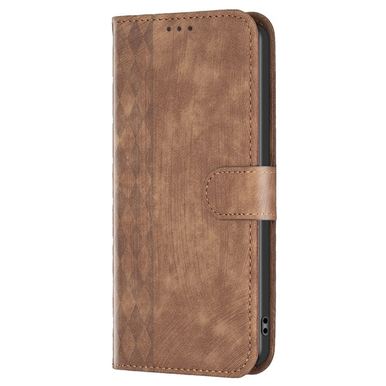 Plaid Embossed Leather Phone Case, For Xiaomi Poco M3 CN Version, For Xiaomi Poco X3 / X3 NFC, For Xiaomi Redmi 9A, For Xiaomi Redmi 9, For Xiaomi Redmi 9C, For Xiaomi Redmi Note 9, For Xiaomi Redmi Note 9 Pro