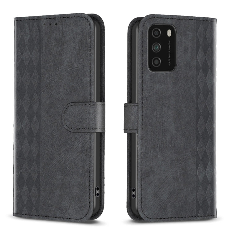 Plaid Embossed Leather Phone Case, For Xiaomi Poco M3 CN Version, For Xiaomi Poco X3 / X3 NFC, For Xiaomi Redmi 9A, For Xiaomi Redmi 9, For Xiaomi Redmi 9C, For Xiaomi Redmi Note 9, For Xiaomi Redmi Note 9 Pro