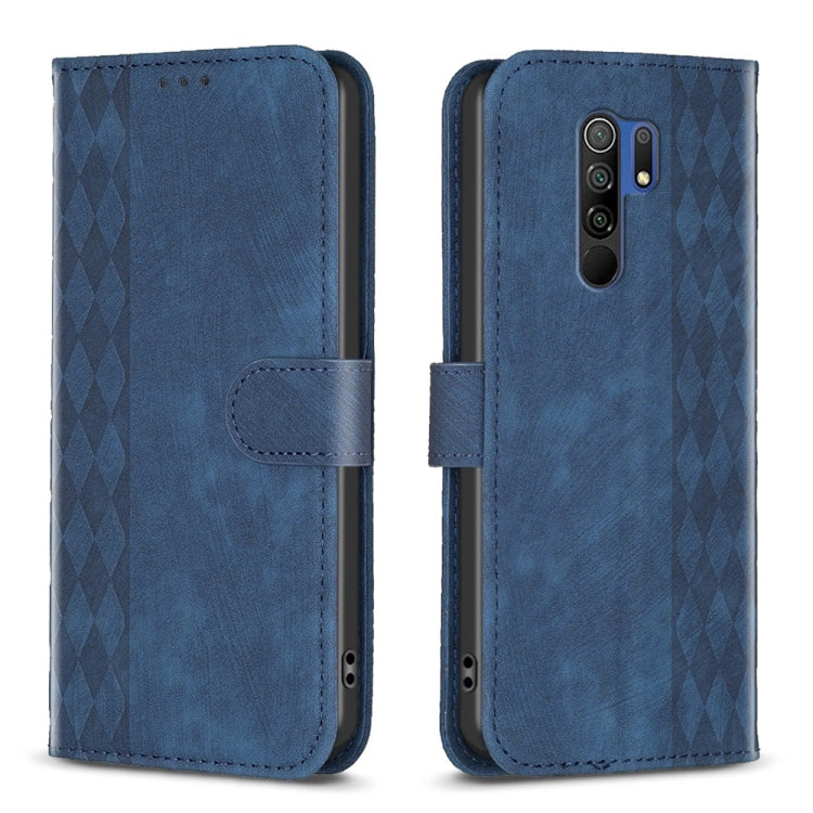 Plaid Embossed Leather Phone Case, For Xiaomi Poco M3 CN Version, For Xiaomi Poco X3 / X3 NFC, For Xiaomi Redmi 9A, For Xiaomi Redmi 9, For Xiaomi Redmi 9C, For Xiaomi Redmi Note 9, For Xiaomi Redmi Note 9 Pro