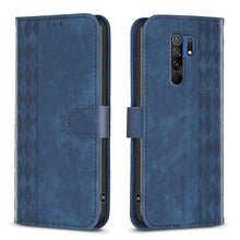 Load image into Gallery viewer, Plaid Embossed Leather Phone Case, For Xiaomi Poco M3 CN Version, For Xiaomi Poco X3 / X3 NFC, For Xiaomi Redmi 9A, For Xiaomi Redmi 9, For Xiaomi Redmi 9C, For Xiaomi Redmi Note 9, For Xiaomi Redmi Note 9 Pro