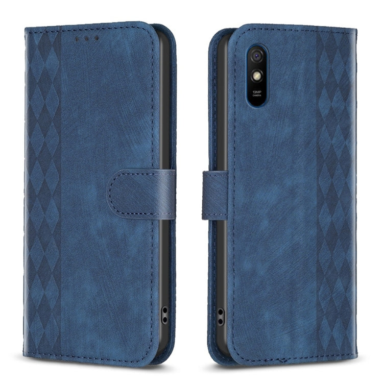 Plaid Embossed Leather Phone Case, For Xiaomi Poco M3 CN Version, For Xiaomi Poco X3 / X3 NFC, For Xiaomi Redmi 9A, For Xiaomi Redmi 9, For Xiaomi Redmi 9C, For Xiaomi Redmi Note 9, For Xiaomi Redmi Note 9 Pro