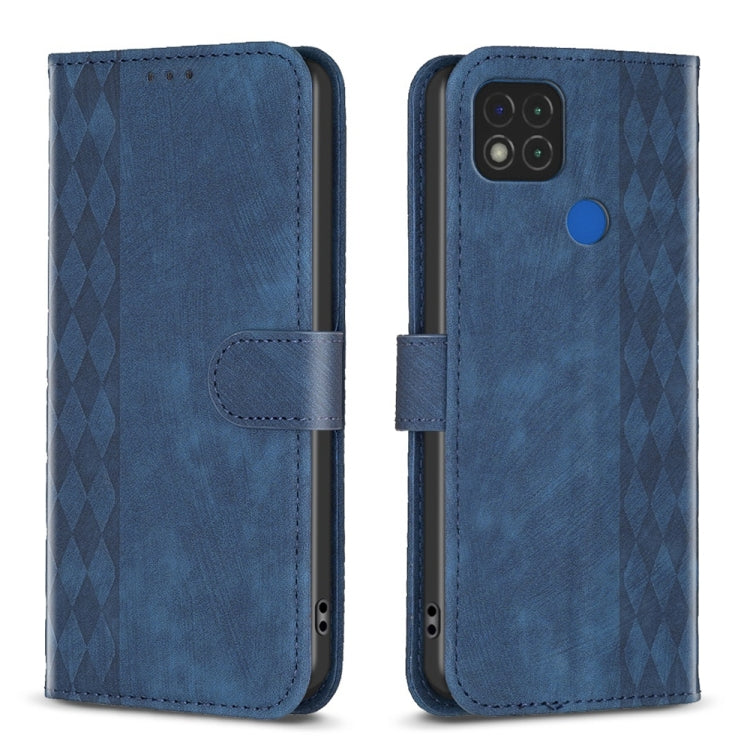 Plaid Embossed Leather Phone Case, For Xiaomi Poco M3 CN Version, For Xiaomi Poco X3 / X3 NFC, For Xiaomi Redmi 9A, For Xiaomi Redmi 9, For Xiaomi Redmi 9C, For Xiaomi Redmi Note 9, For Xiaomi Redmi Note 9 Pro