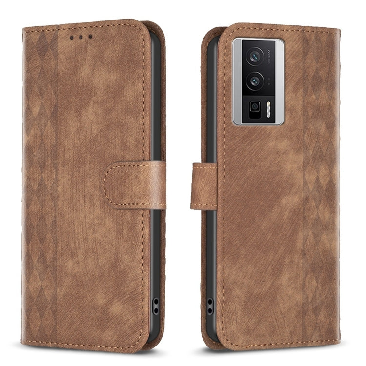 Plaid Embossed Leather Phone Case, For Xiaomi Redmi K60 / K60 Pro, For Xiaomi 13 Pro, For Xiaomi 13, For Xiaomi 12T / 12T Pro, For Xiaomi Redmi Note 11 Pro, For Xiaomi 12 Lite, For Xiaomi Redmi 10 5G / Note 11E, For Xiaomi Redmi 10C                    ...
