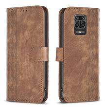 Load image into Gallery viewer, Plaid Embossed Leather Phone Case, For Xiaomi Redmi Note 9, For Xiaomi Redmi Note 9 Pro
