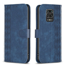 Load image into Gallery viewer, Plaid Embossed Leather Phone Case, For Xiaomi Redmi Note 9, For Xiaomi Redmi Note 9 Pro