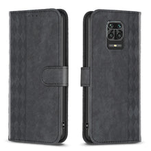 Load image into Gallery viewer, Plaid Embossed Leather Phone Case, For Xiaomi Redmi Note 9, For Xiaomi Redmi Note 9 Pro