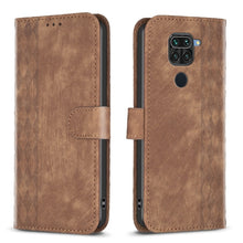Load image into Gallery viewer, Plaid Embossed Leather Phone Case, For Xiaomi Redmi Note 9, For Xiaomi Redmi Note 9 Pro