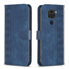 Load image into Gallery viewer, Plaid Embossed Leather Phone Case, For Xiaomi Redmi Note 9, For Xiaomi Redmi Note 9 Pro