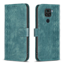 Load image into Gallery viewer, Plaid Embossed Leather Phone Case, For Xiaomi Redmi Note 9, For Xiaomi Redmi Note 9 Pro